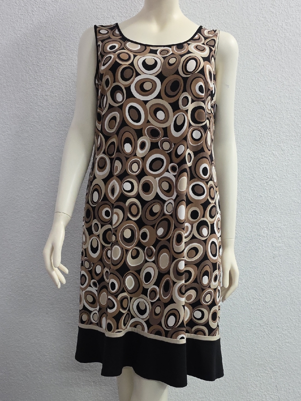 Studio One Sheath Circle Print Stretch Sleeveless  Dress Size 18W